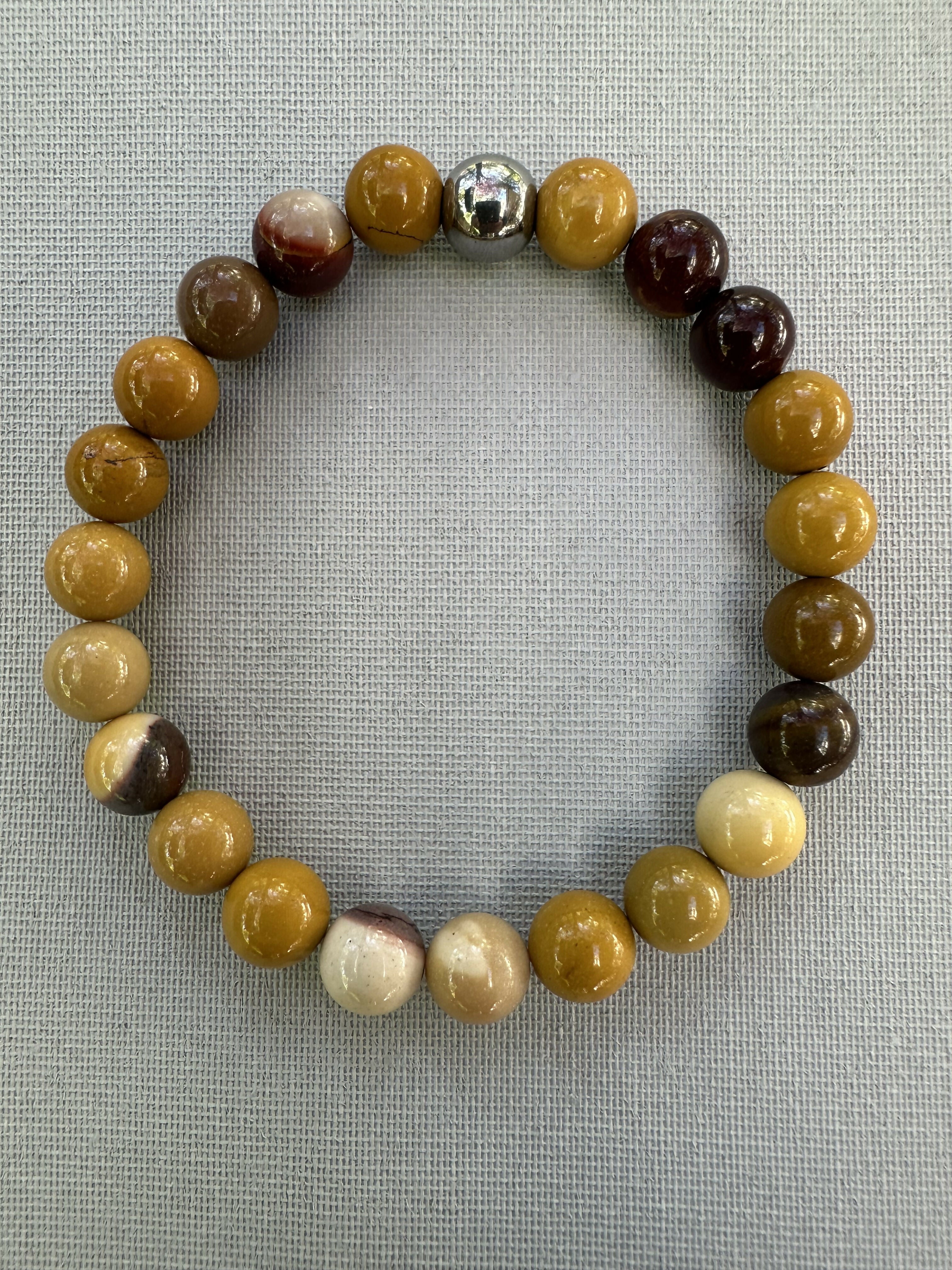 Jasper Natural Stone Bracelet with Matching Necklace