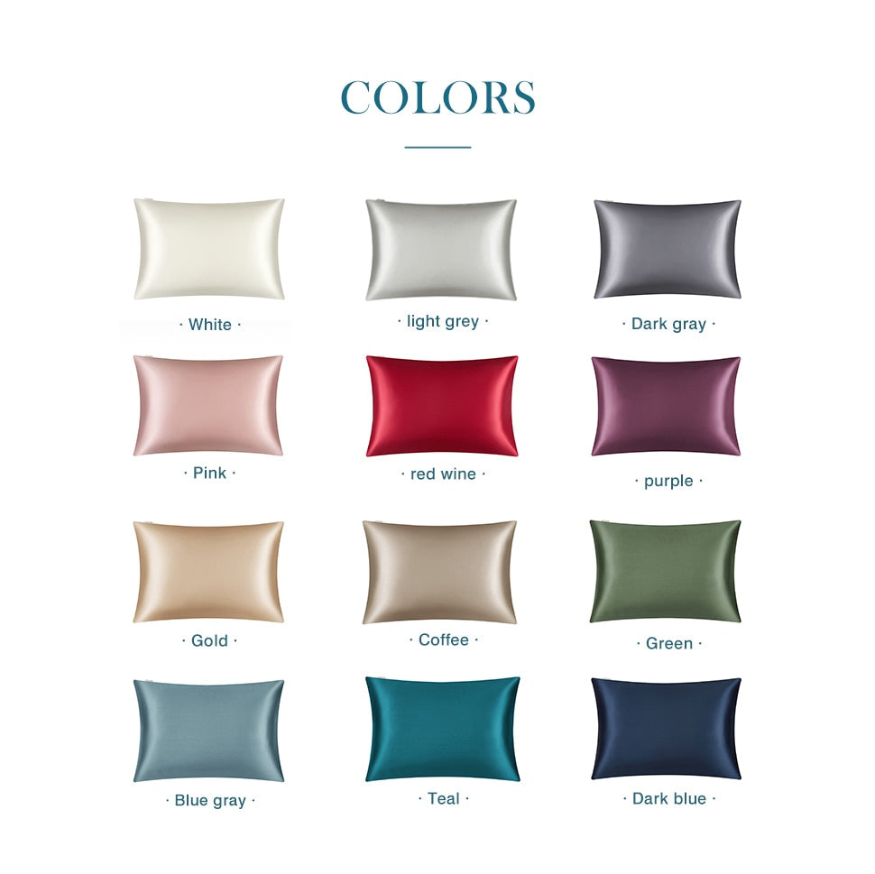 ANYHOUZ Pillowcase 50x75cm White Natural Mulberry Silk For Comfortable And Relaxing Home Bed