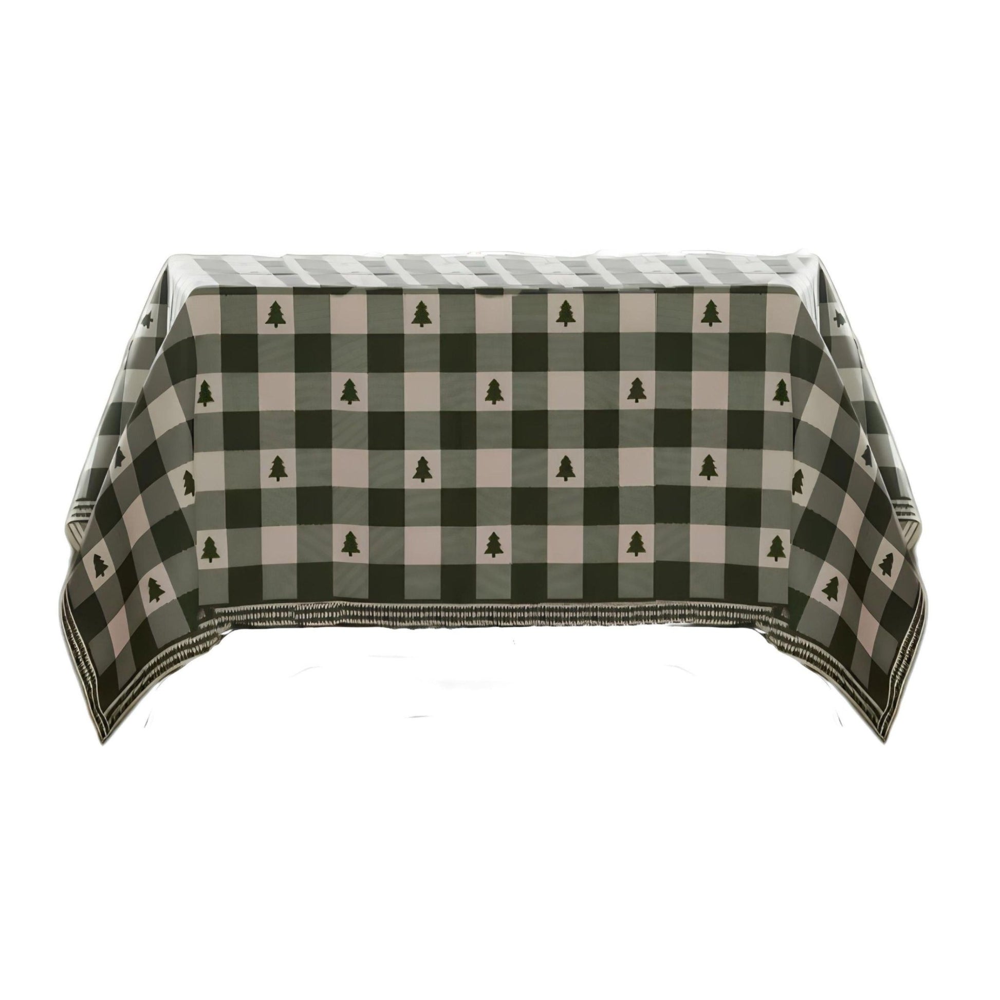 Rustic Themed Green Checkered Pine Tablecloth - Wear Sierra