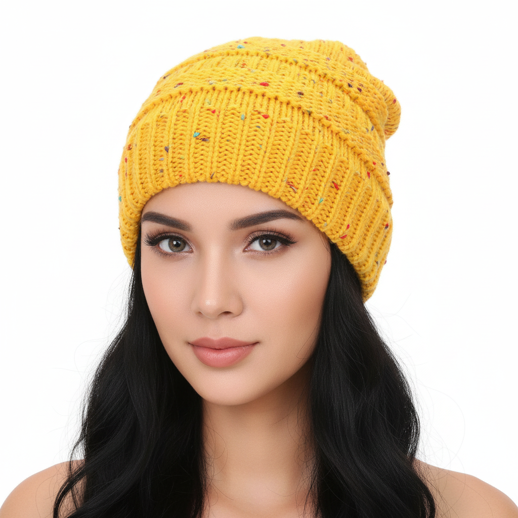 Women's Sherpa-Lined Ponytail Beanie – Cable Knit Winter Hat