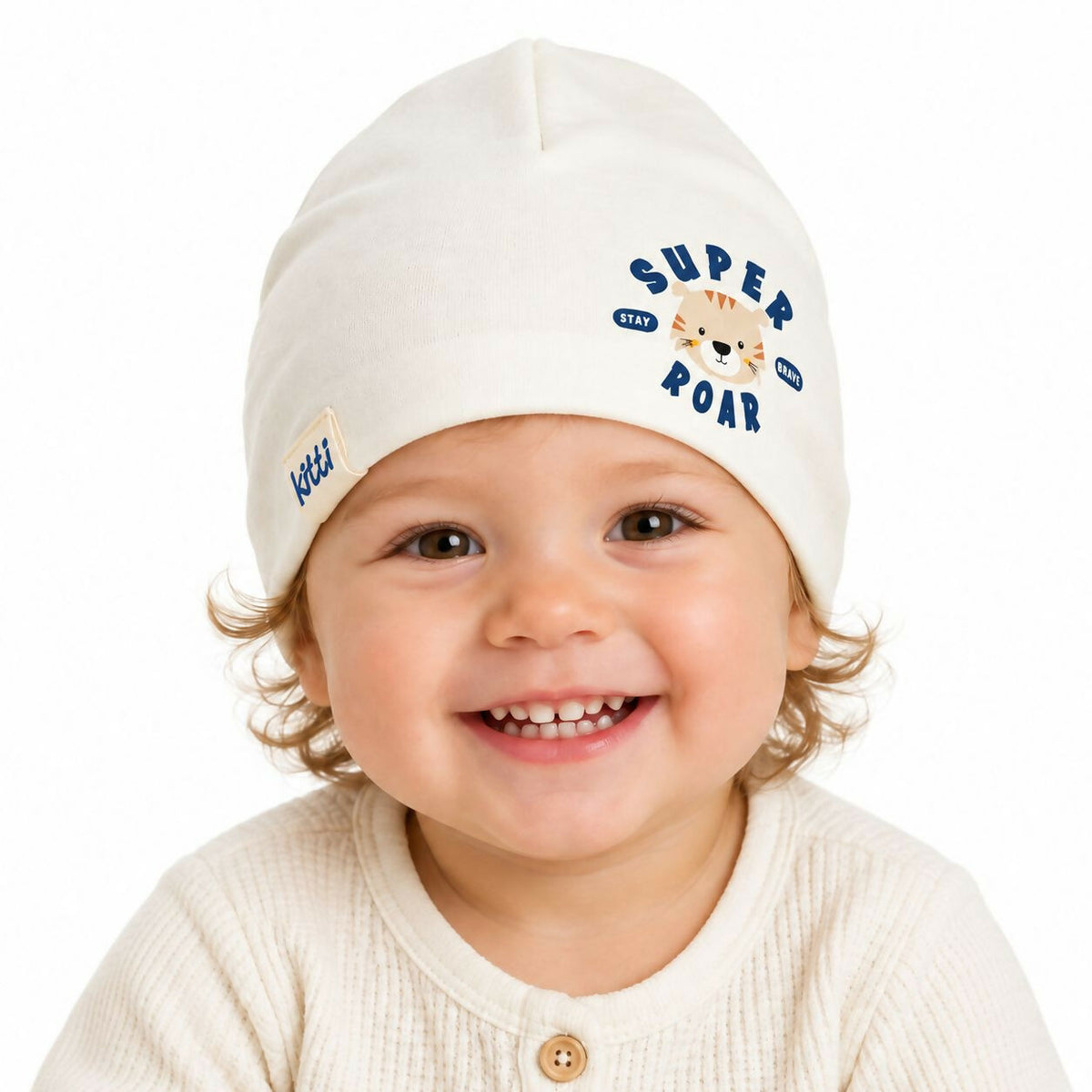 Infant Cotton Beanie For Spring and Winter- For Baby Boys( 0-18 months)
