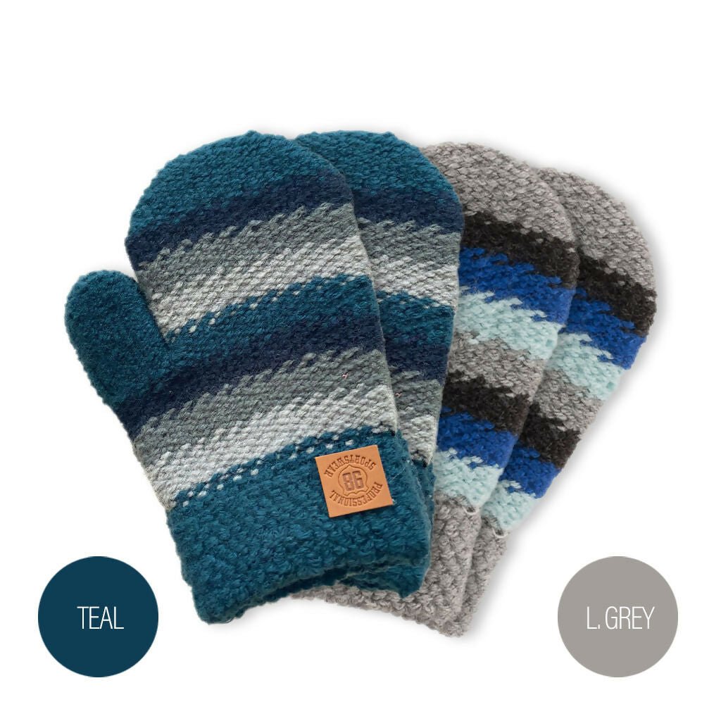 Soft Knit Mittens for Baby or Toddler - 2 Pack Gloves for Kids - Wear Sierra