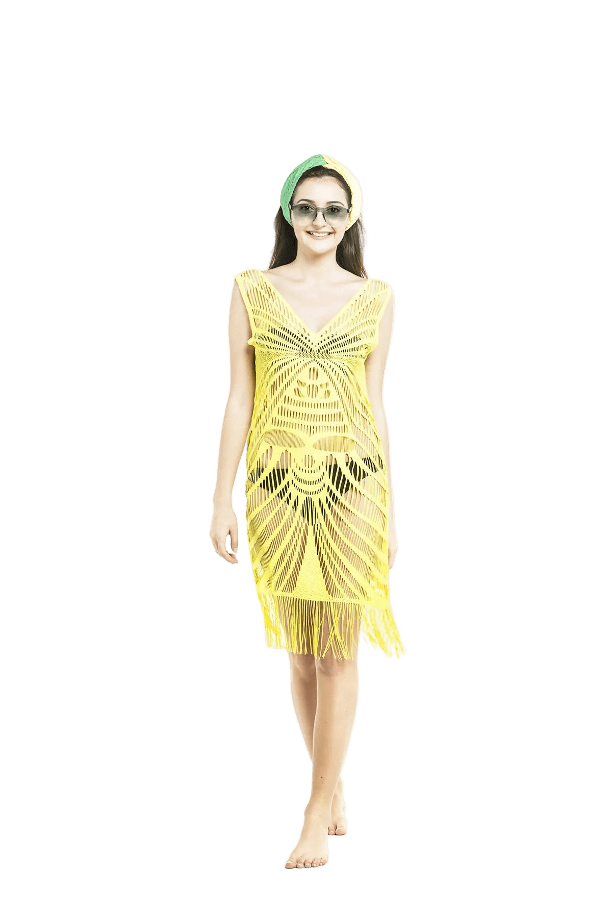 Stylish Women's Beach Cover Up with Fringe Hem - Great for Lake, Beach or Pool - Wear Sierra