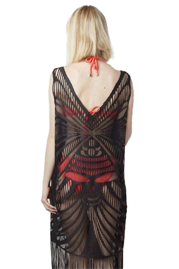 Stylish Women's Beach Cover Up with Fringe Hem - Great for Lake, Beach or Pool - Wear Sierra