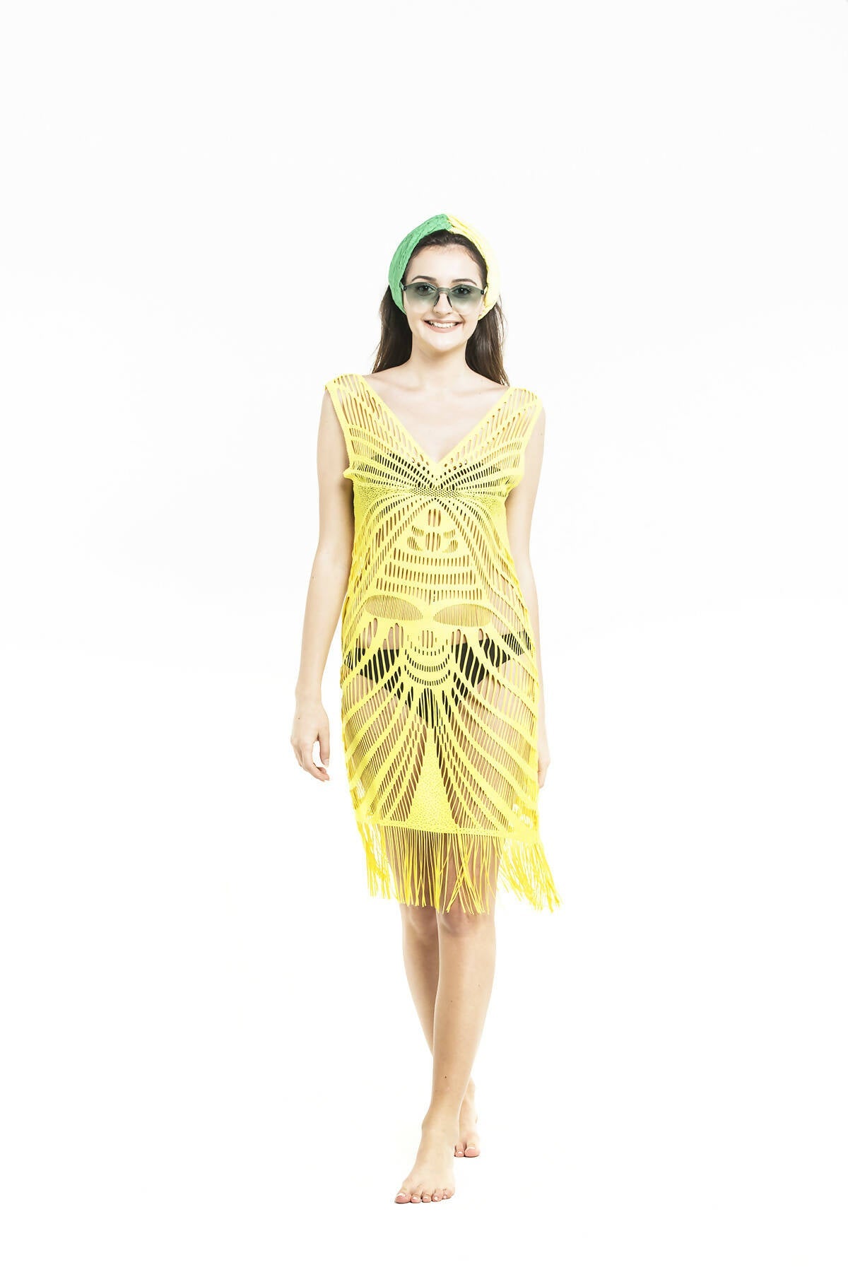 Stylish Women's Beach Cover Up with Fringe Hem - Great for Lake, Beach or Pool - Wear Sierra