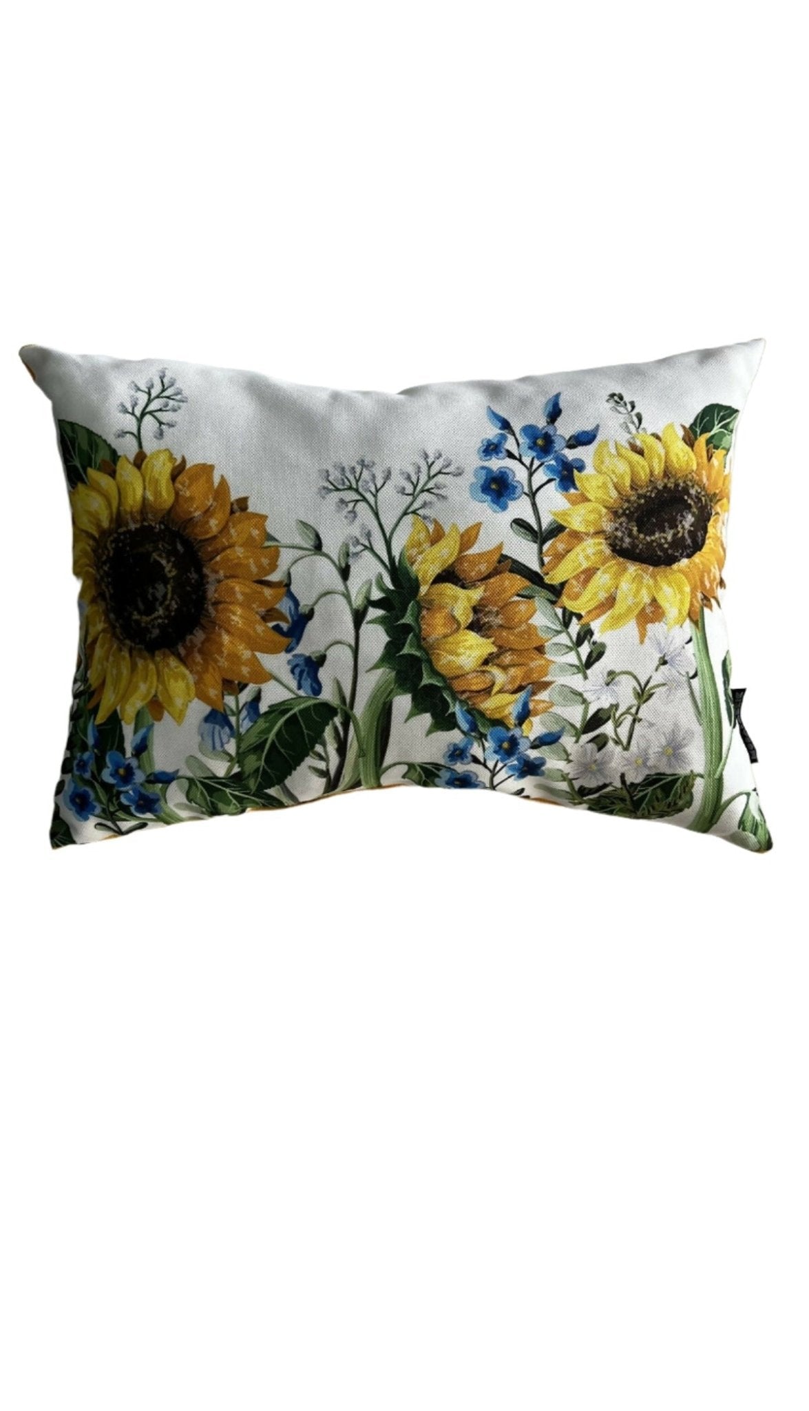 Sunflower Decorative Pillow Cover, Colorful Sunflowers and Spring Flowers Pattern - Wear Sierra