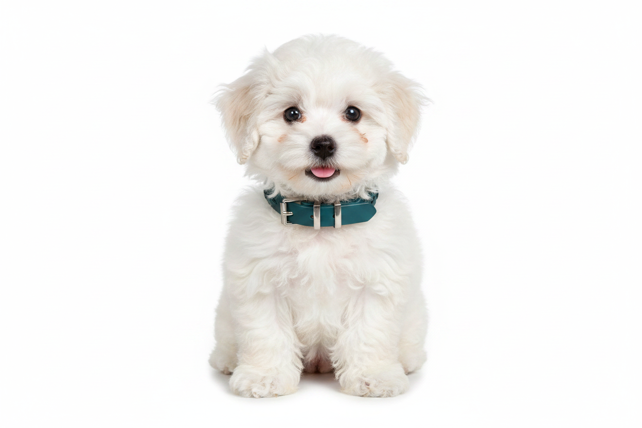 Braided Leather Dog Collar – Adjustable, Durable Leather Collar for Toy Breed Dogs