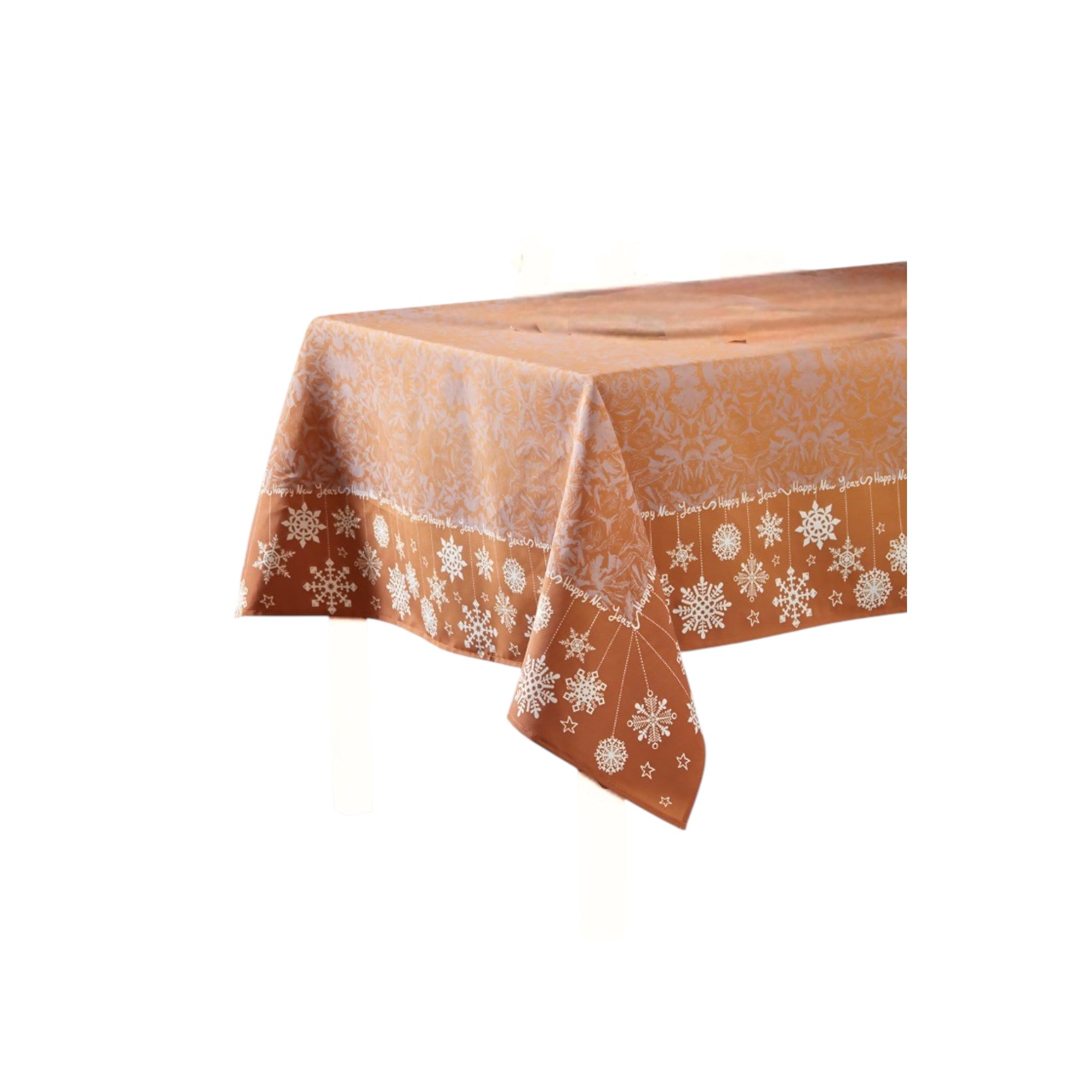 Christmas Snowflake Tablecloth in Neutral Tones - Perfect for the Holidays