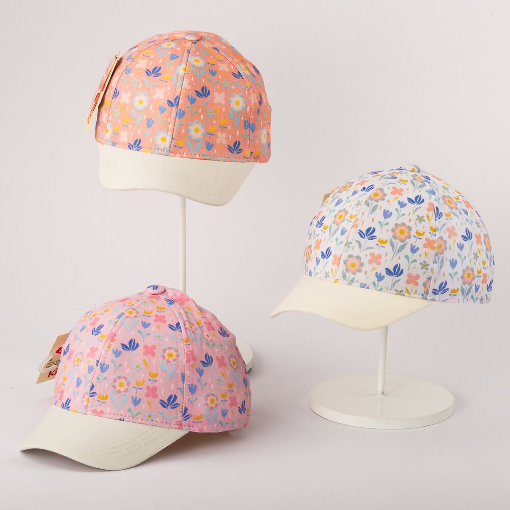 Toddler Girls Floral Sun Hat - Fits Ages 1 Year - 4 Years - Wear Sierra