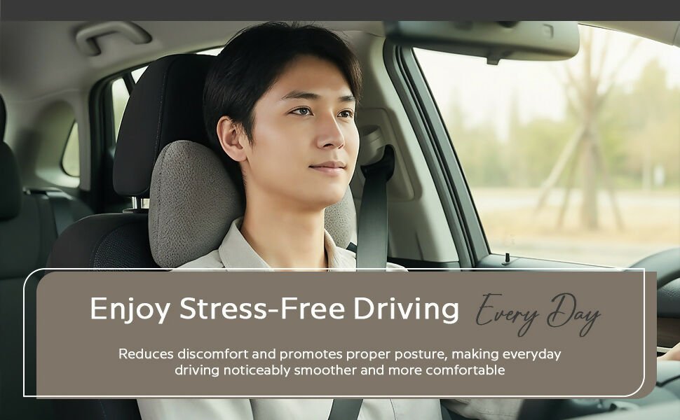 Travel Neck Pillow for Car or SUV with Elastic Strap - Wear Sierra