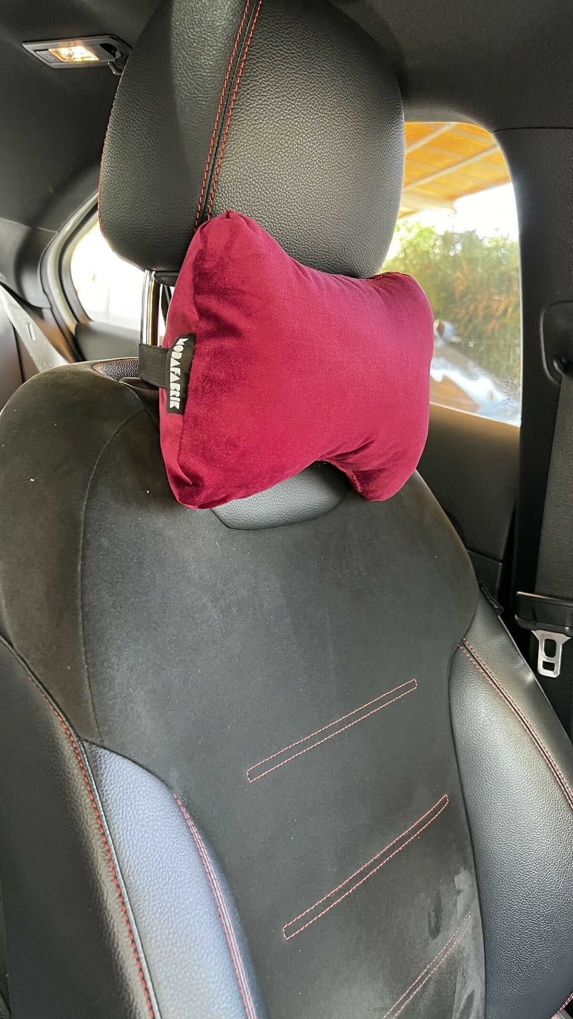 Travel Neck Pillow for Car or SUV with Elastic Strap - Wear Sierra