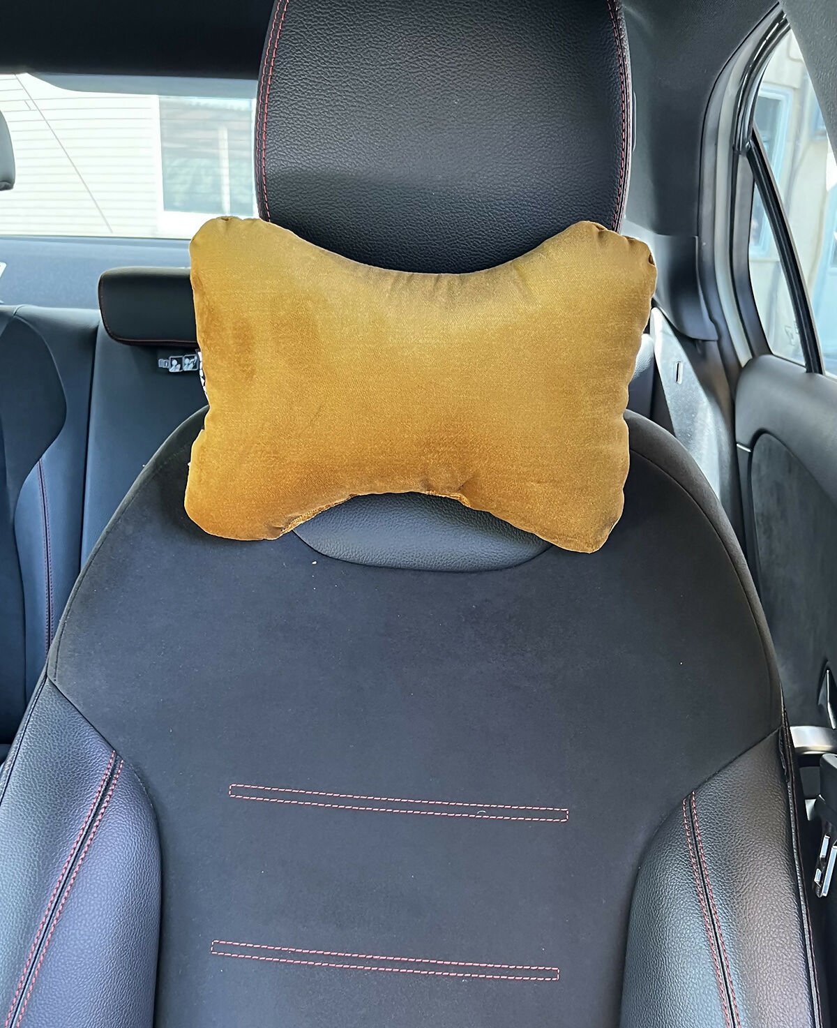 Travel Neck Pillow for Car or SUV with Elastic Strap - Wear Sierra