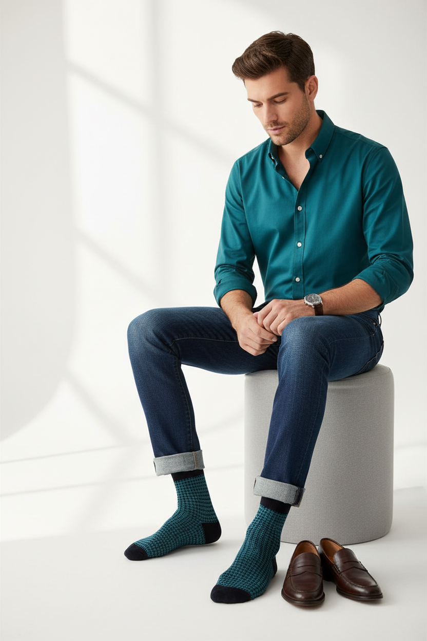 Men's Dress Socks – Combed Cotton, Seamless Toe All-Day Comfort