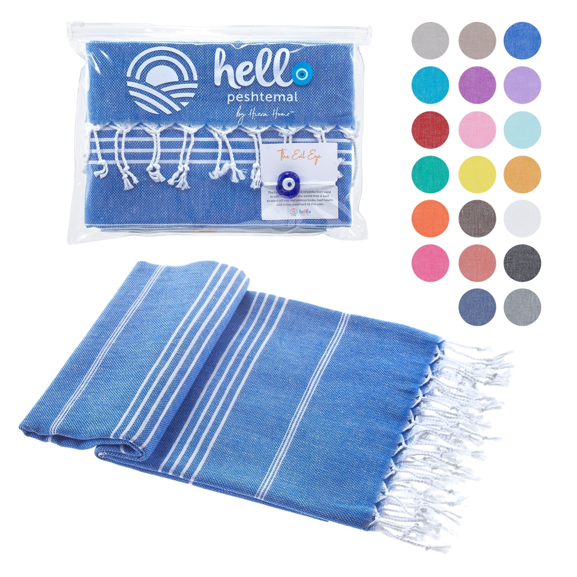 Turkish Cotton Beach Towel, Prewashed, Soft, Absorbent, Quick Dry, Oversized Bath Towels for Bathroom, Pool, Travel, Picnics, Size 39" x 71" - Wear Sierra