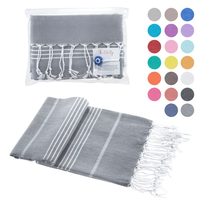 Turkish Cotton Beach Towel, Prewashed, Soft, Absorbent, Quick Dry, Oversized Bath Towels for Bathroom, Pool, Travel, Picnics, Size 39" x 71" - Wear Sierra
