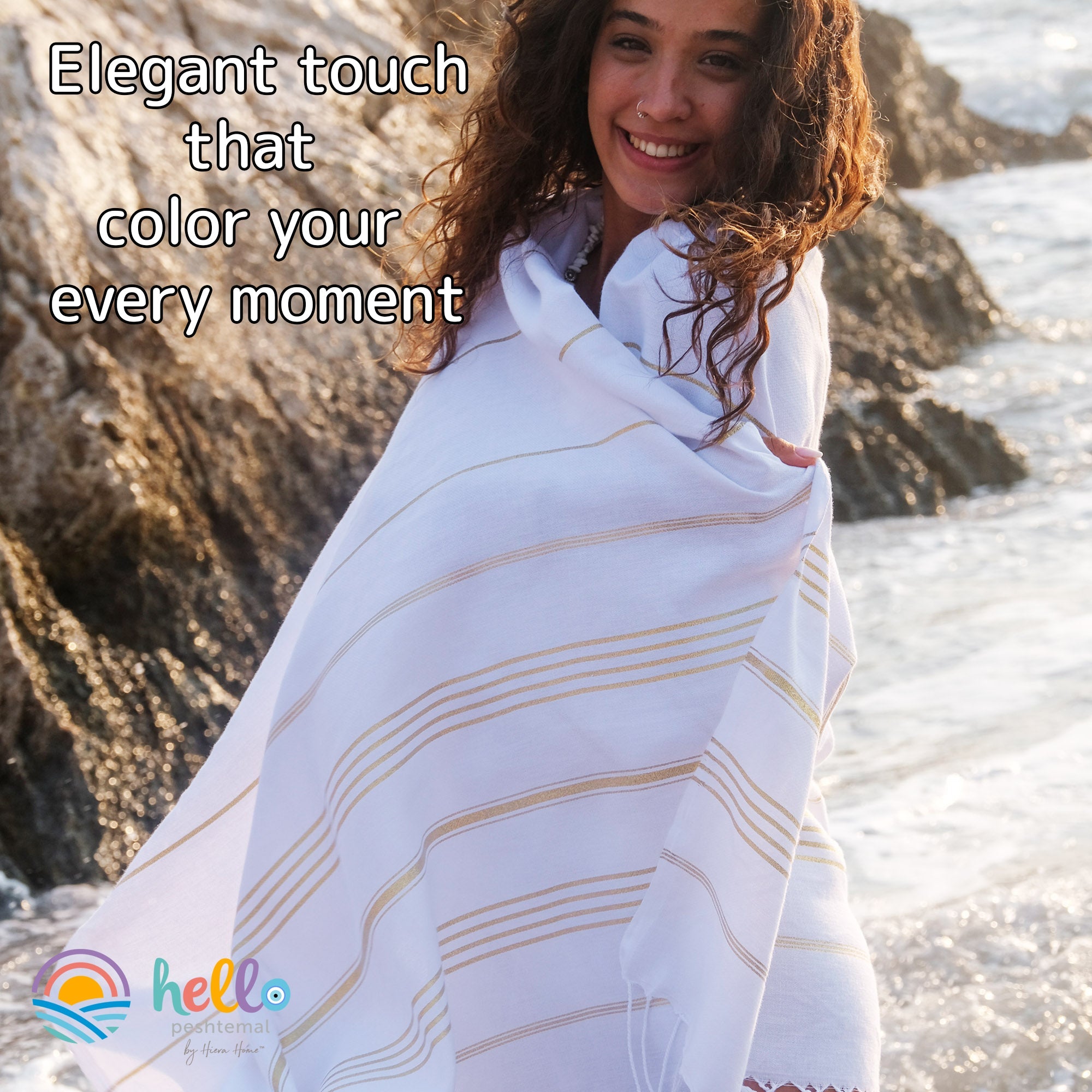Turkish Cotton Beach Towel, Prewashed, Soft, Absorbent, Quick Dry, Oversized Bath Towels for Bathroom, Pool, Travel, Picnics, Size 39" x 71" - Wear Sierra