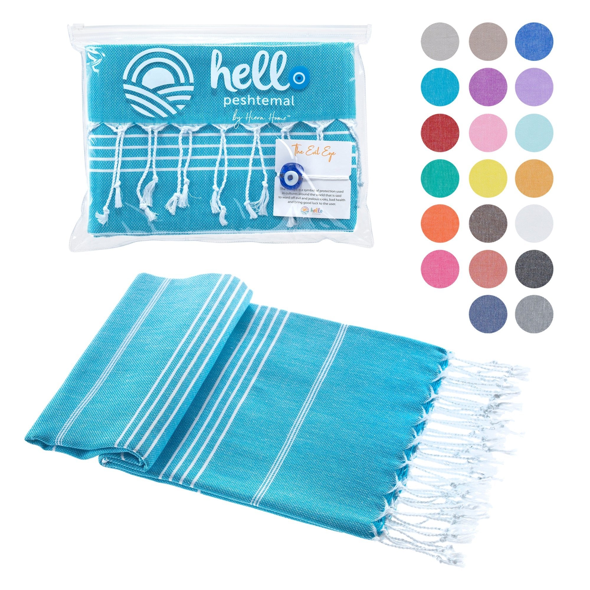 Turkish Cotton Beach Towel, Prewashed, Soft, Absorbent, Quick Dry, Oversized Bath Towels for Bathroom, Pool, Travel, Picnics, Size 39" x 71" - Wear Sierra