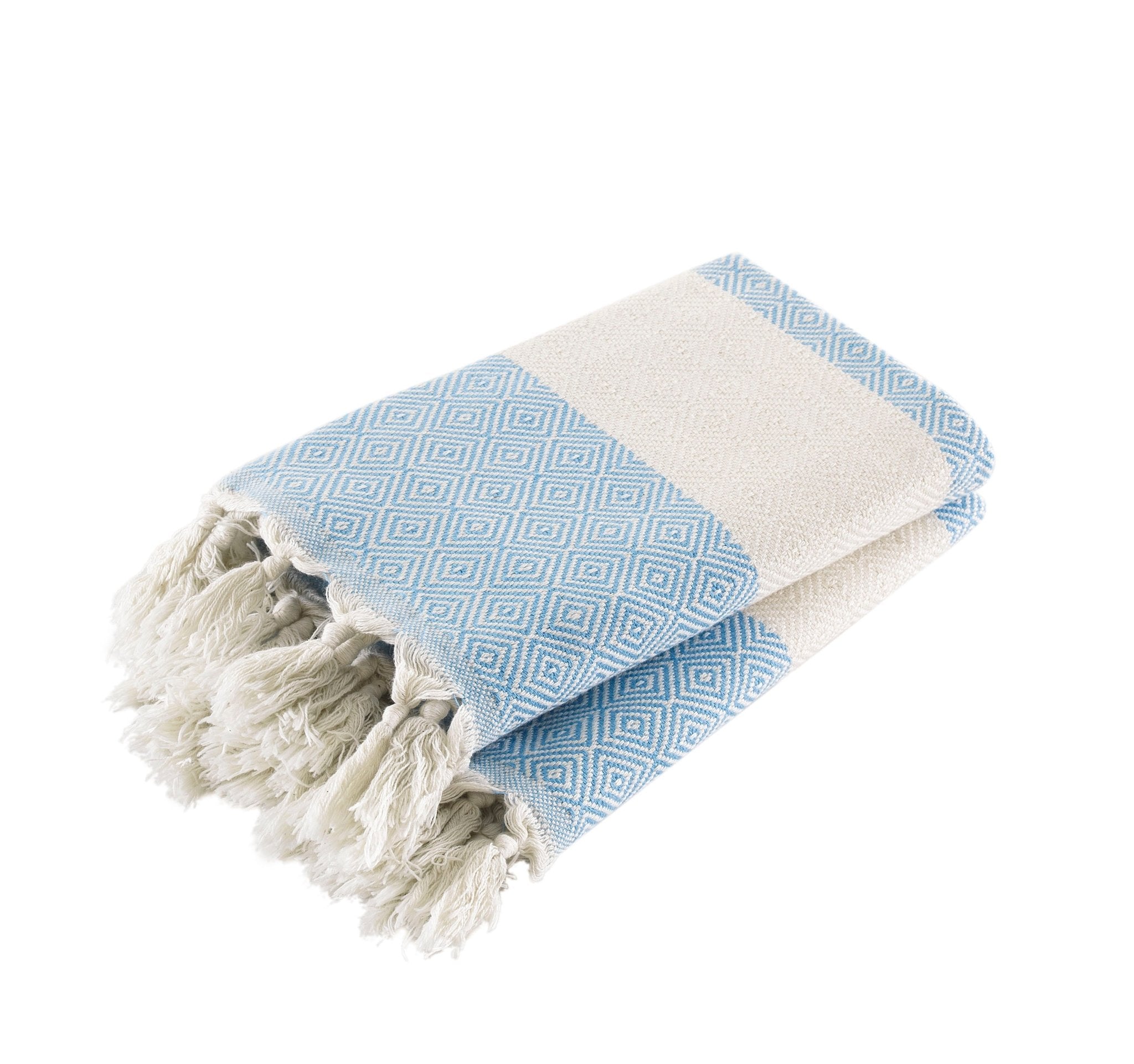 Turkish Hand Towels Set of 2 Decorative Towels for Bathroom and Kitchen - Soft, Absorbent and Quick Dry Farmhouse Towels for Hands, Hair and Face - Wear Sierra