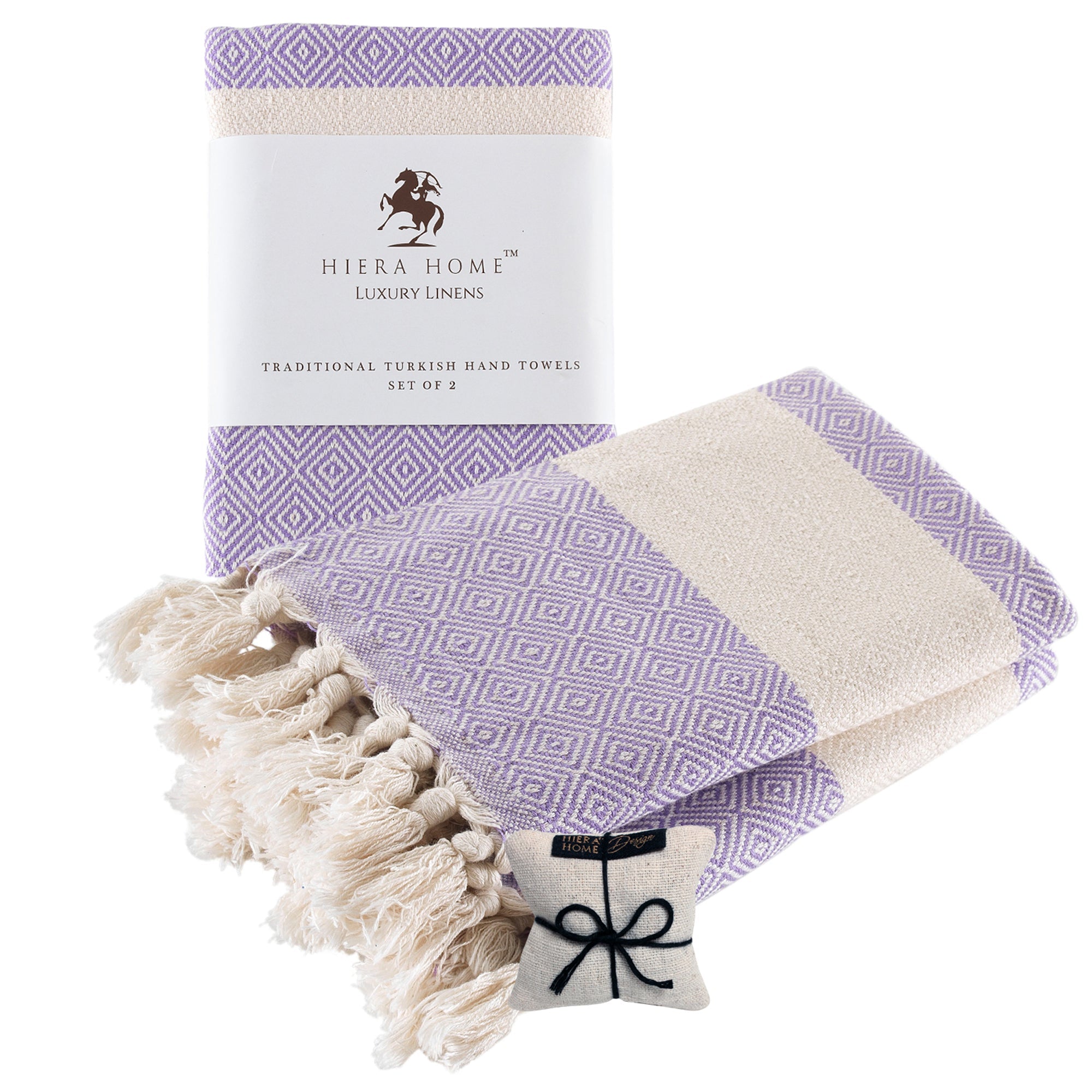 Turkish Hand Towels Set of 2 Decorative Towels for Bathroom and Kitchen - Soft, Absorbent and Quick Dry Farmhouse Towels for Hands, Hair and Face - Wear Sierra
