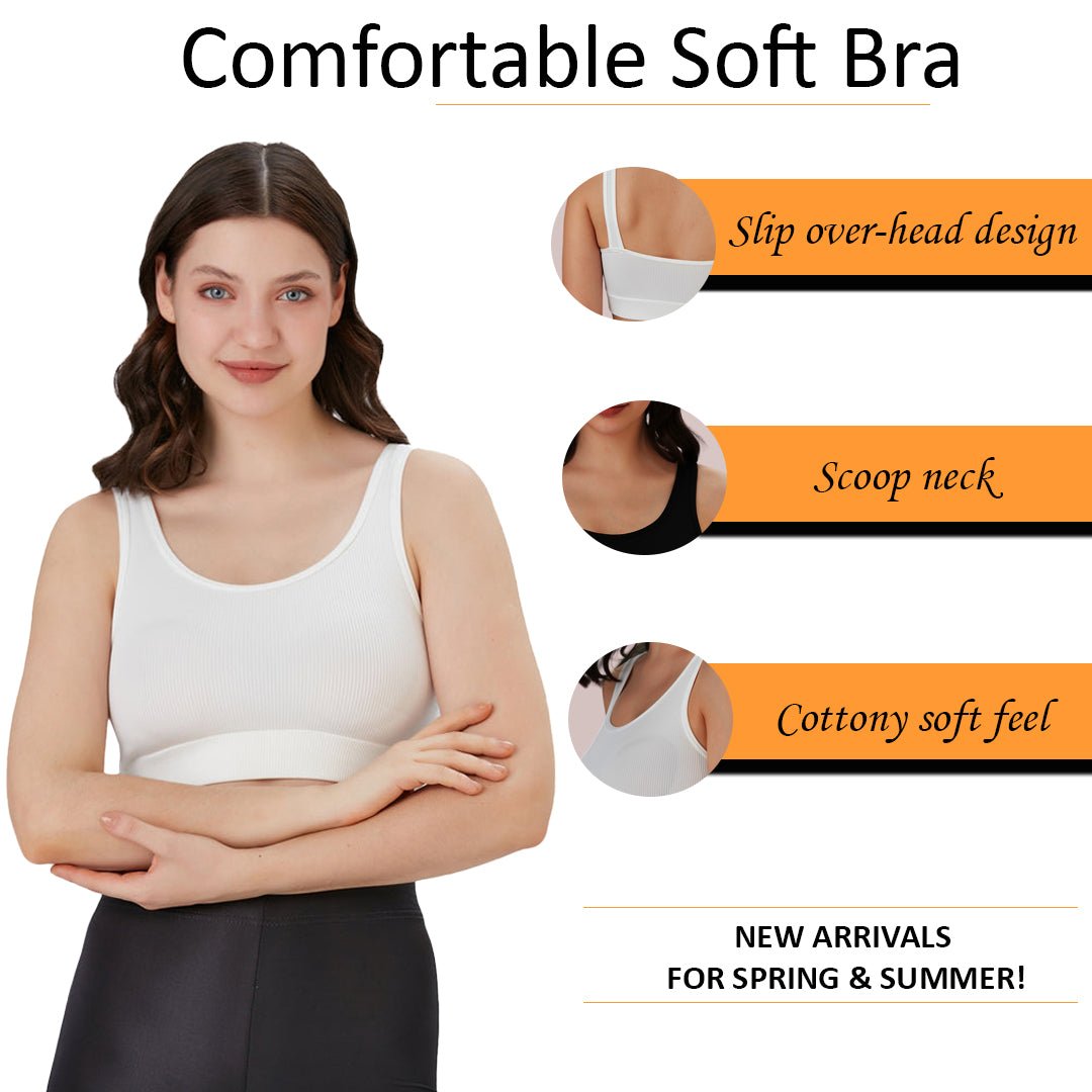 Unlined Juniors' and Women's Bra Top, Comfortable Activewear for Yoga, Walking, Lounging - Wear Sierra