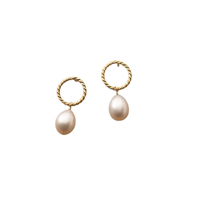 ANYCO Gold-Plated Geometric Square Drop Earrings for Women & Teens