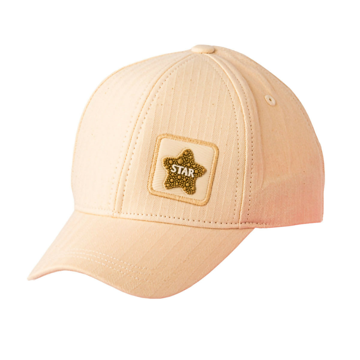 Girls Star Front Patch Cap for Summer, Fits Ages 5 Years to 8 Years