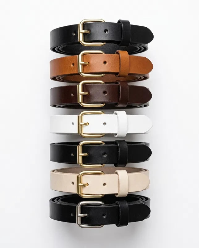 Women’s 7-Pack Belt Set with Gold-Tone and Silver-Tone Buckles for Jeans, Pants & Dresses