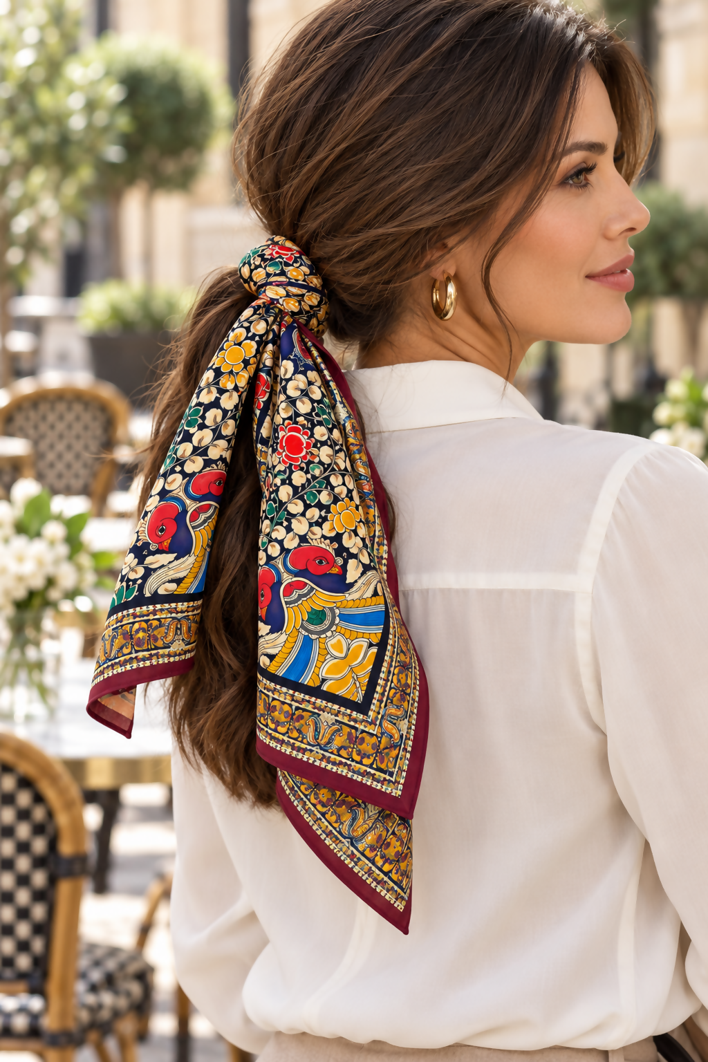 Women's Silky, Satin Twill Scarf Collection – Fashion Accessories in a Colorful 2-Piece Set