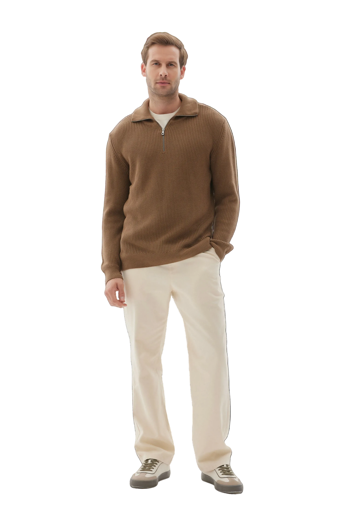 Men’s Quarter-Zip Knit Sweater