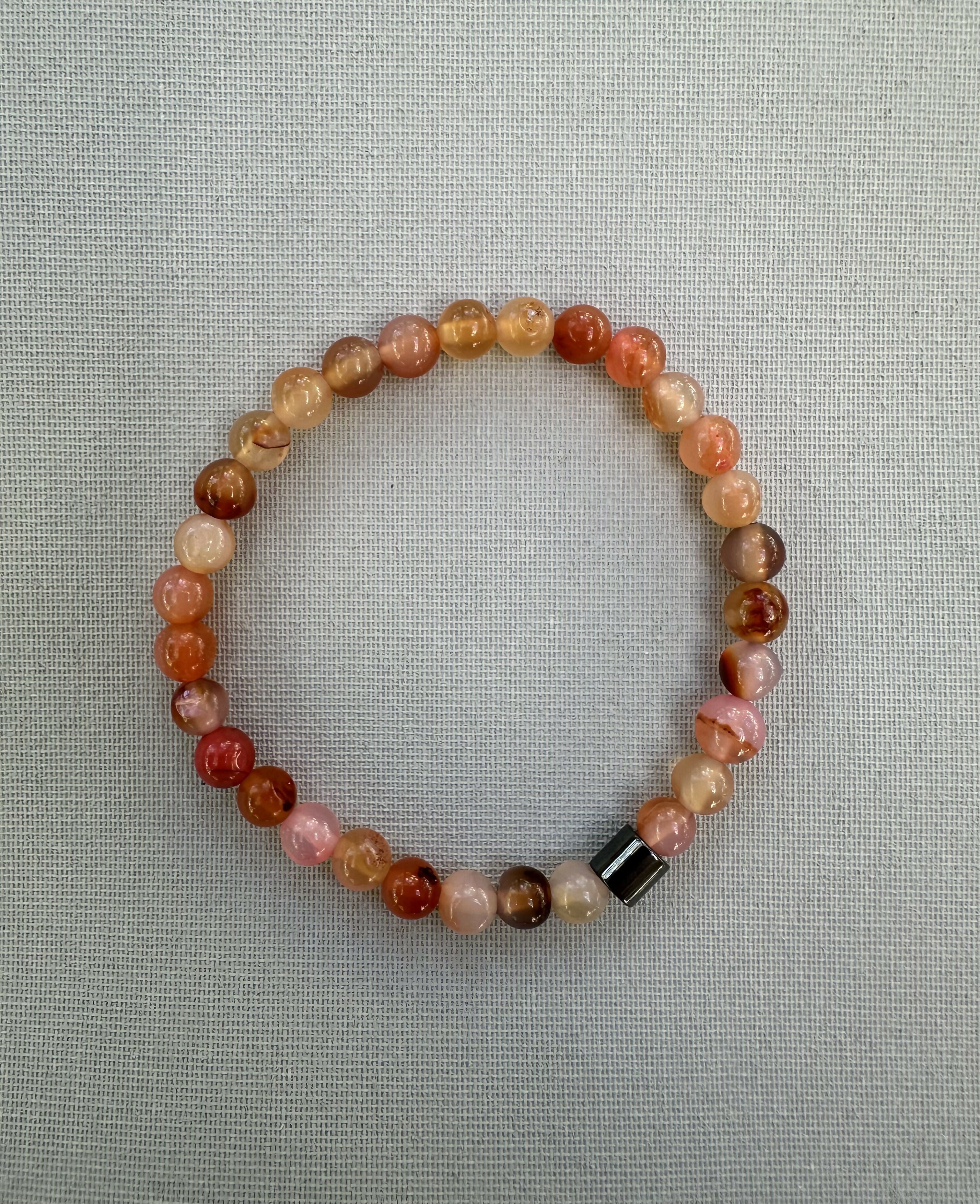 Agate Natural Stone Bracelet with Matching Necklace
