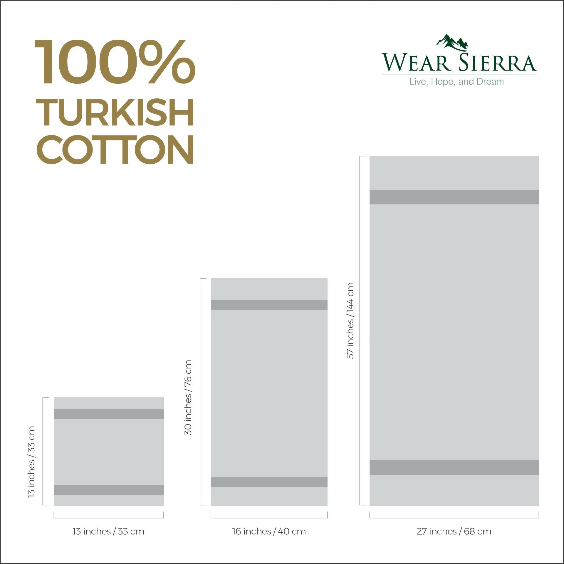Wear Sierra Hamptons Luxury Turkish Bath Towel, 100% Turkish Cotton, Quick Drying, High Absorbency, Ultra Soft Towels For Home and Spa - Wear Sierra