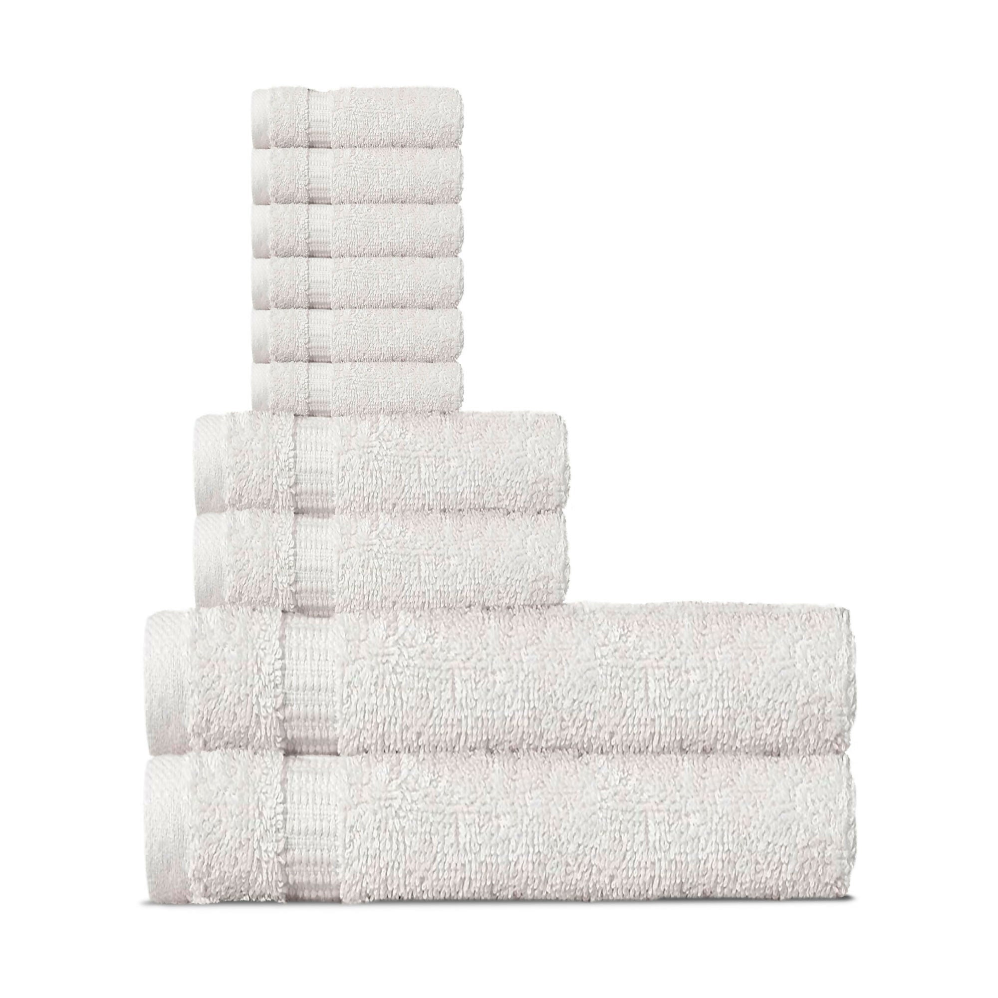 Wear Sierra Hamptons Luxury Turkish Towel Set 10-Piece, 100% Turkish Cotton, Quick Drying, High Absorbency, Ultra Soft Towels For Home and Spa - Wear Sierra