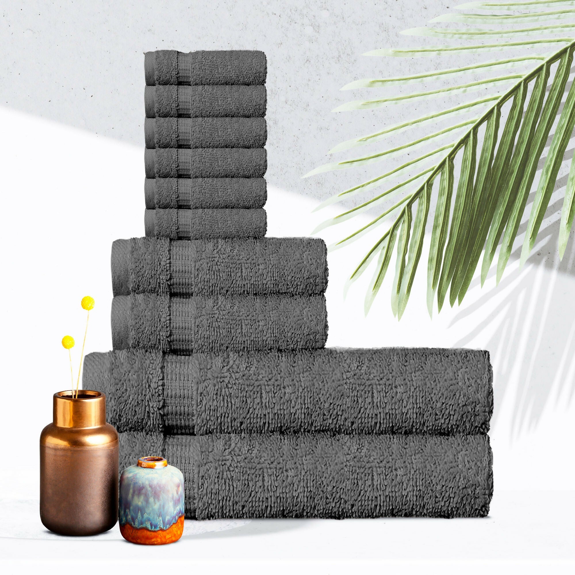 Wear Sierra Hamptons Luxury Turkish Towel Set 10-Piece, 100% Turkish Cotton, Quick Drying, High Absorbency, Ultra Soft Towels For Home and Spa - Wear Sierra