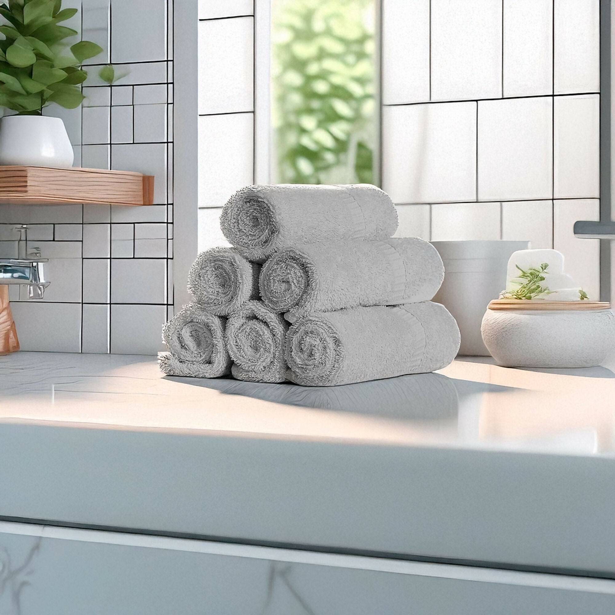 Wear Sierra Hamptons Luxury Turkish Washcloth Set, 100% Turkish Cotton, Quick Drying, High Absorbency, Ultra Soft Towels For Home and Spa - Wear Sierra