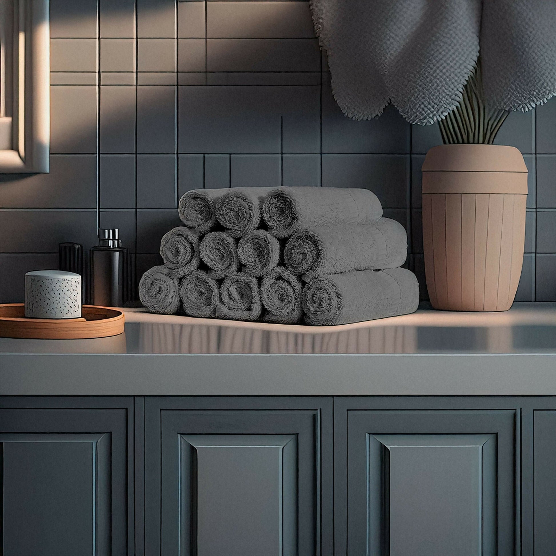 Wear Sierra Hamptons Luxury Turkish Washcloth Set, 100% Turkish Cotton, Quick Drying, High Absorbency, Ultra Soft Towels For Home and Spa - Wear Sierra