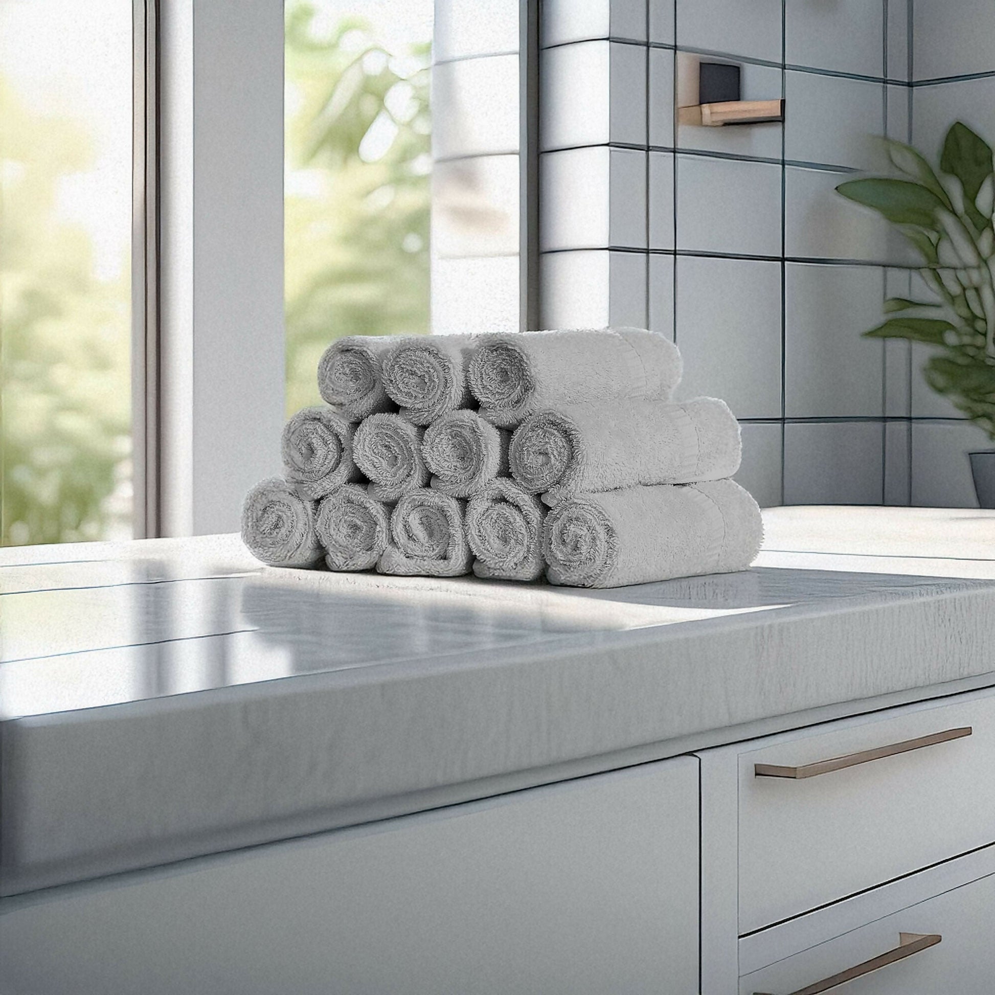 Wear Sierra Hamptons Luxury Turkish Washcloth Set, 100% Turkish Cotton, Quick Drying, High Absorbency, Ultra Soft Towels For Home and Spa - Wear Sierra