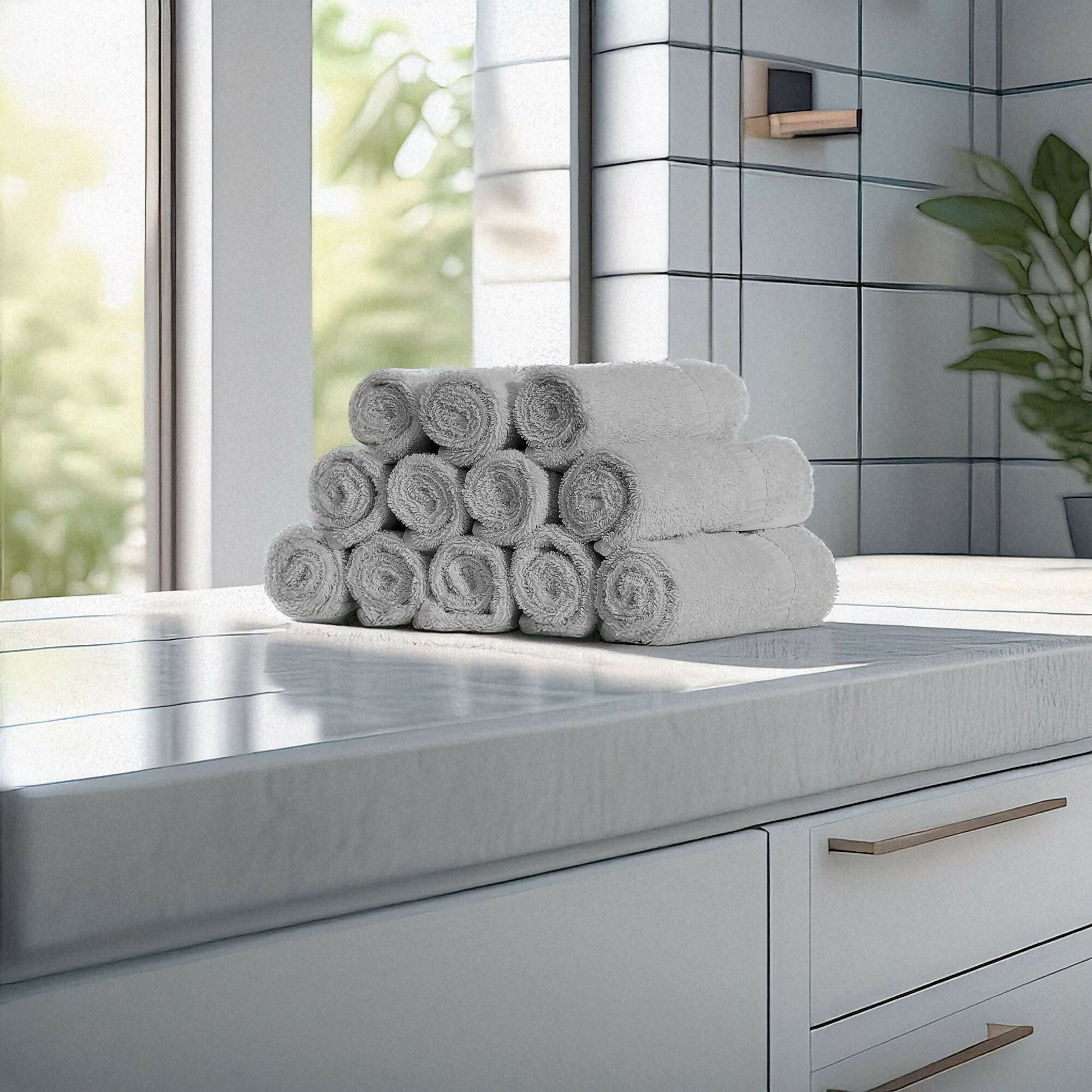 Wear Sierra Hamptons Luxury Turkish Washcloth Set, 100% Turkish Cotton, Quick Drying, High Absorbency, Ultra Soft Towels For Home and Spa - Wear Sierra