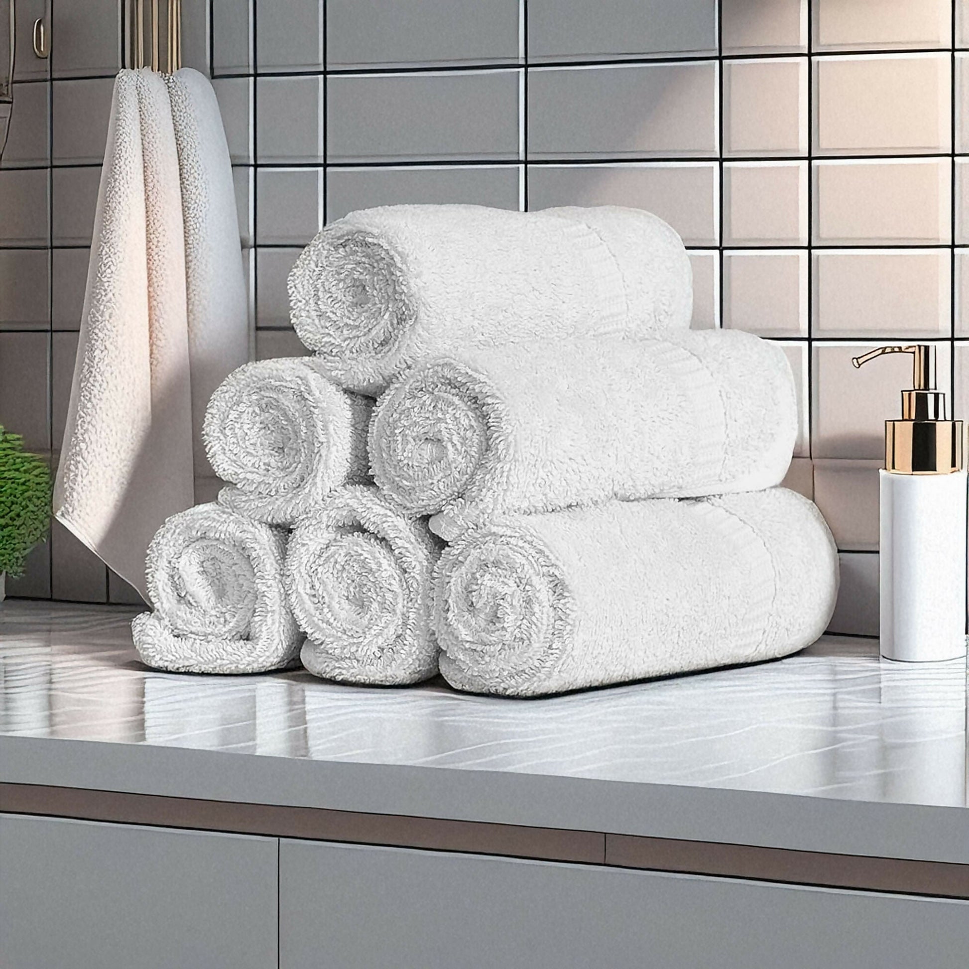 Wear Sierra Hamptons Luxury Turkish Washcloth Set, 100% Turkish Cotton, Quick Drying, High Absorbency, Ultra Soft Towels For Home and Spa - Wear Sierra