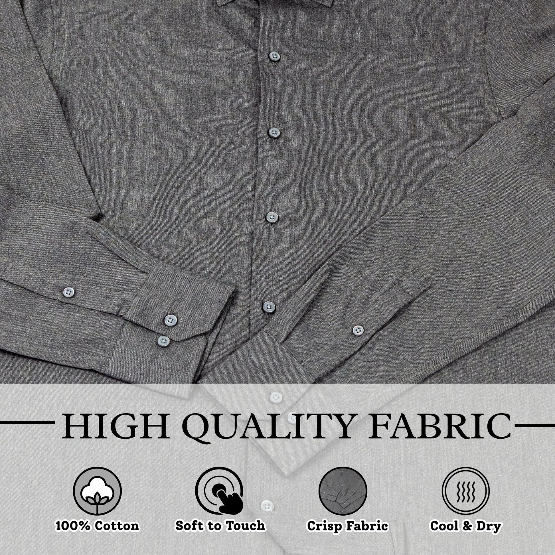 Wear Sierra Men's Turkish Cotton Long Sleeve Button Down Shirt, Classic Gray - Wear Sierra