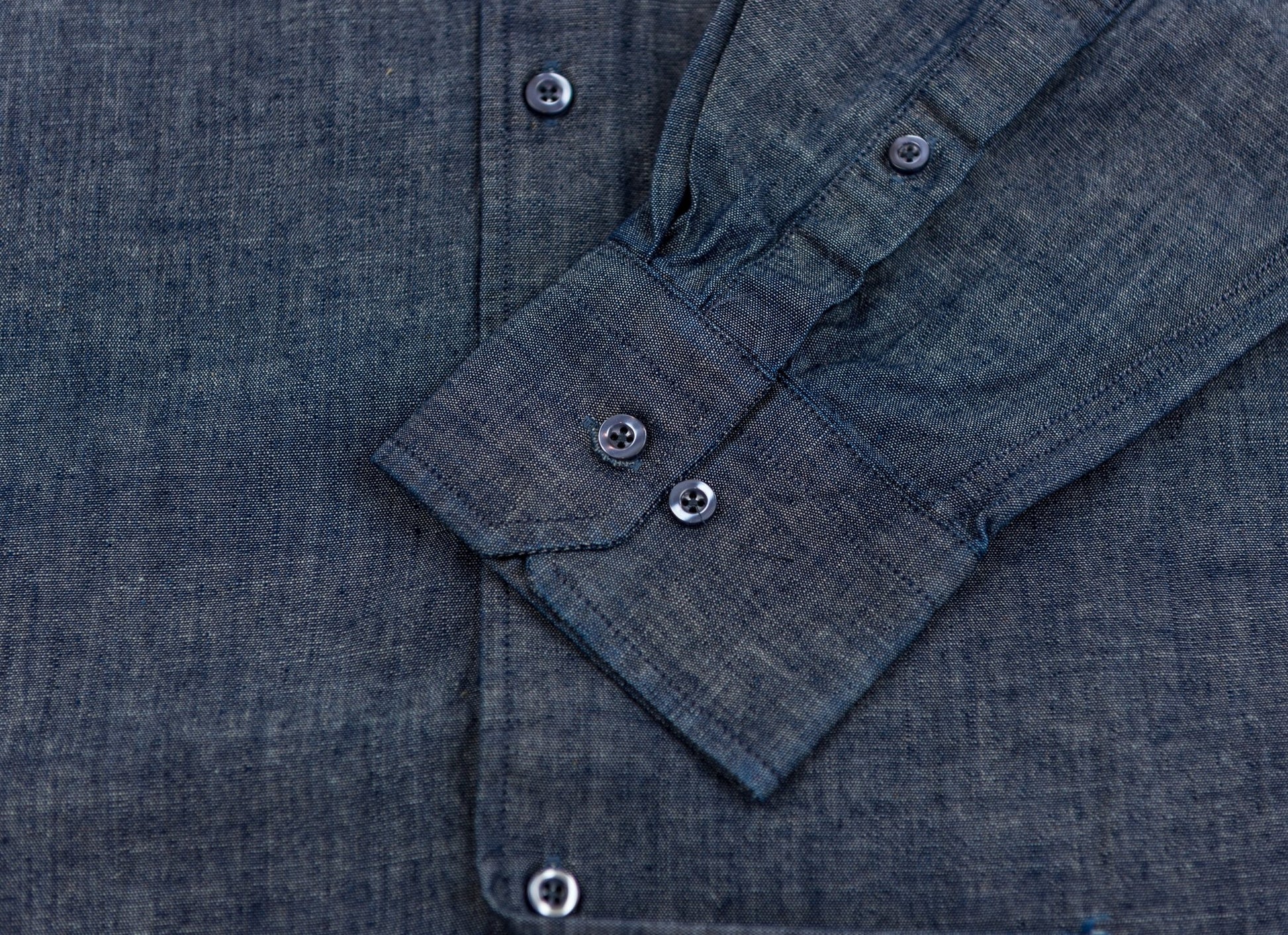 Wear Sierra Top Shelf Men's Cotton Long Sleeve Button Down Shirts in Chambray Navy - Wear Sierra
