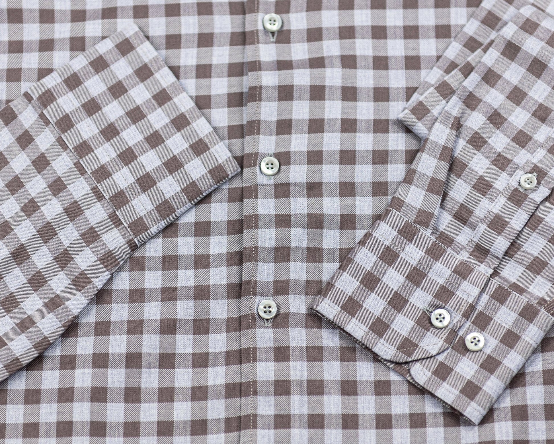 Wear Sierra Top Shelf Men's Cotton Long Sleeve Button Down Shirts in Gray Check - Wear Sierra