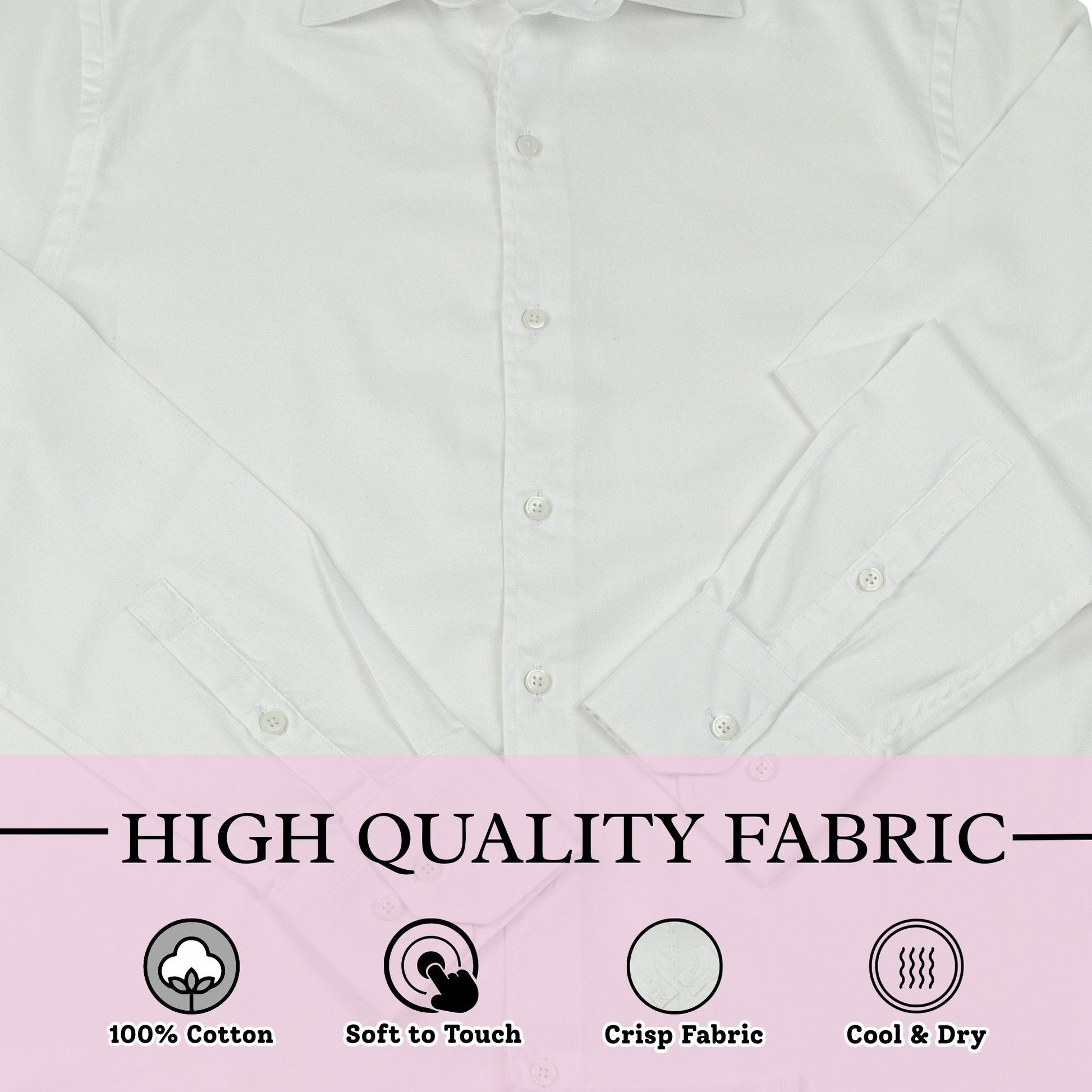 Wear Sierra Top Shelf Men's Cotton Long Sleeve Button Up Shirts in Classic White - Wear Sierra