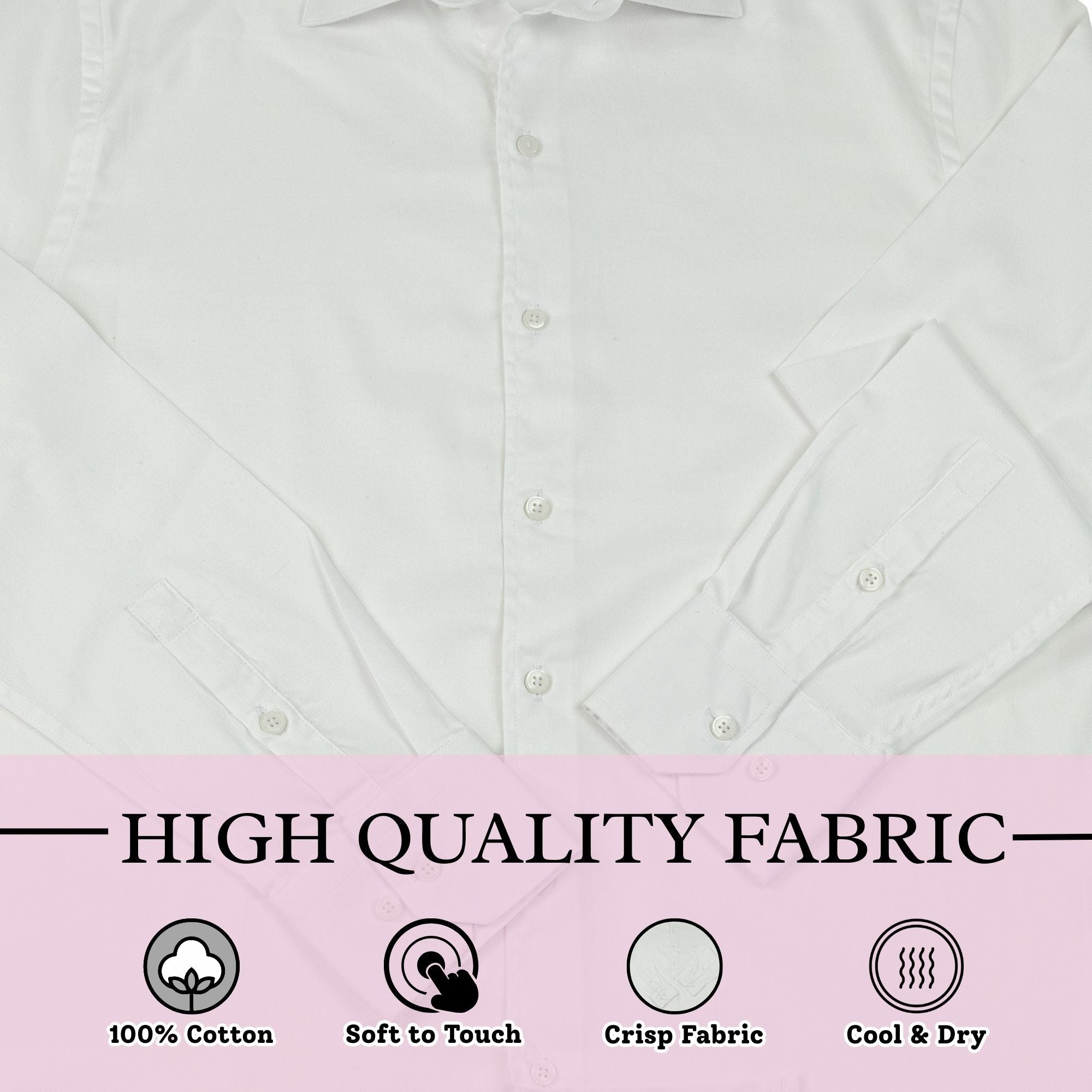 Wear Sierra Top Shelf Men's Cotton Long Sleeve Button Up Shirts in Classic White - Wear Sierra