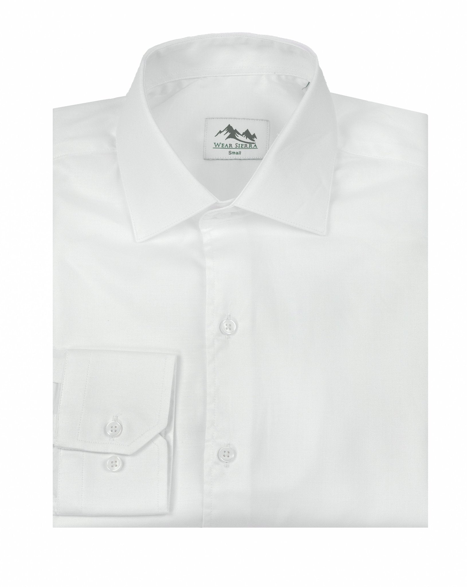 Wear Sierra Top Shelf Men's Cotton Long Sleeve Button Up Shirts in Classic White - Wear Sierra
