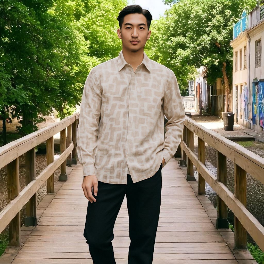 Wear Sierra Top Shelf Men's Cotton Long Sleeve Button Up Shirts in Gray - Wear Sierra
