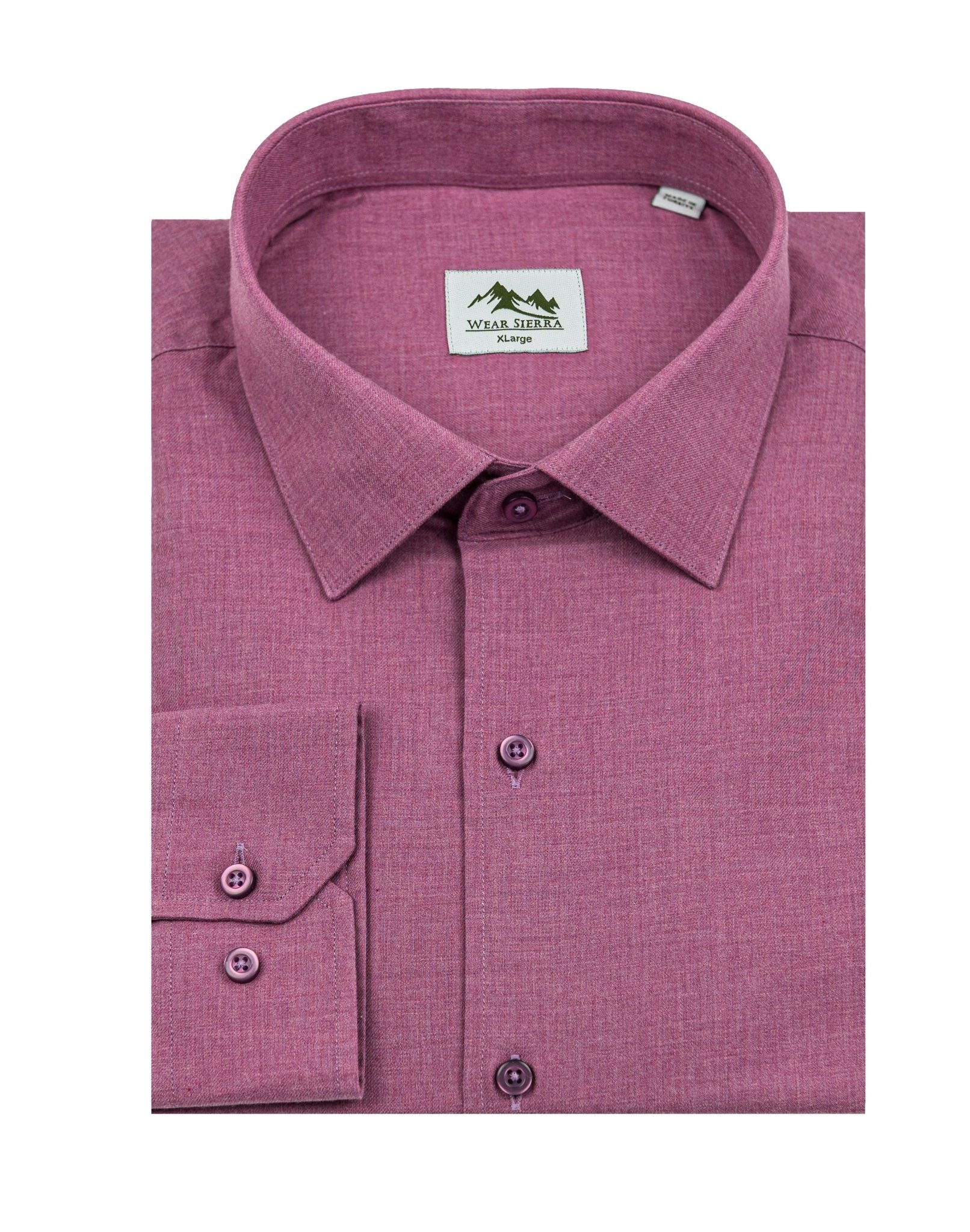 Wear Sierra Top Shelf Men's Cotton Long Sleeve Button Up Shirts in Pink - Wear Sierra