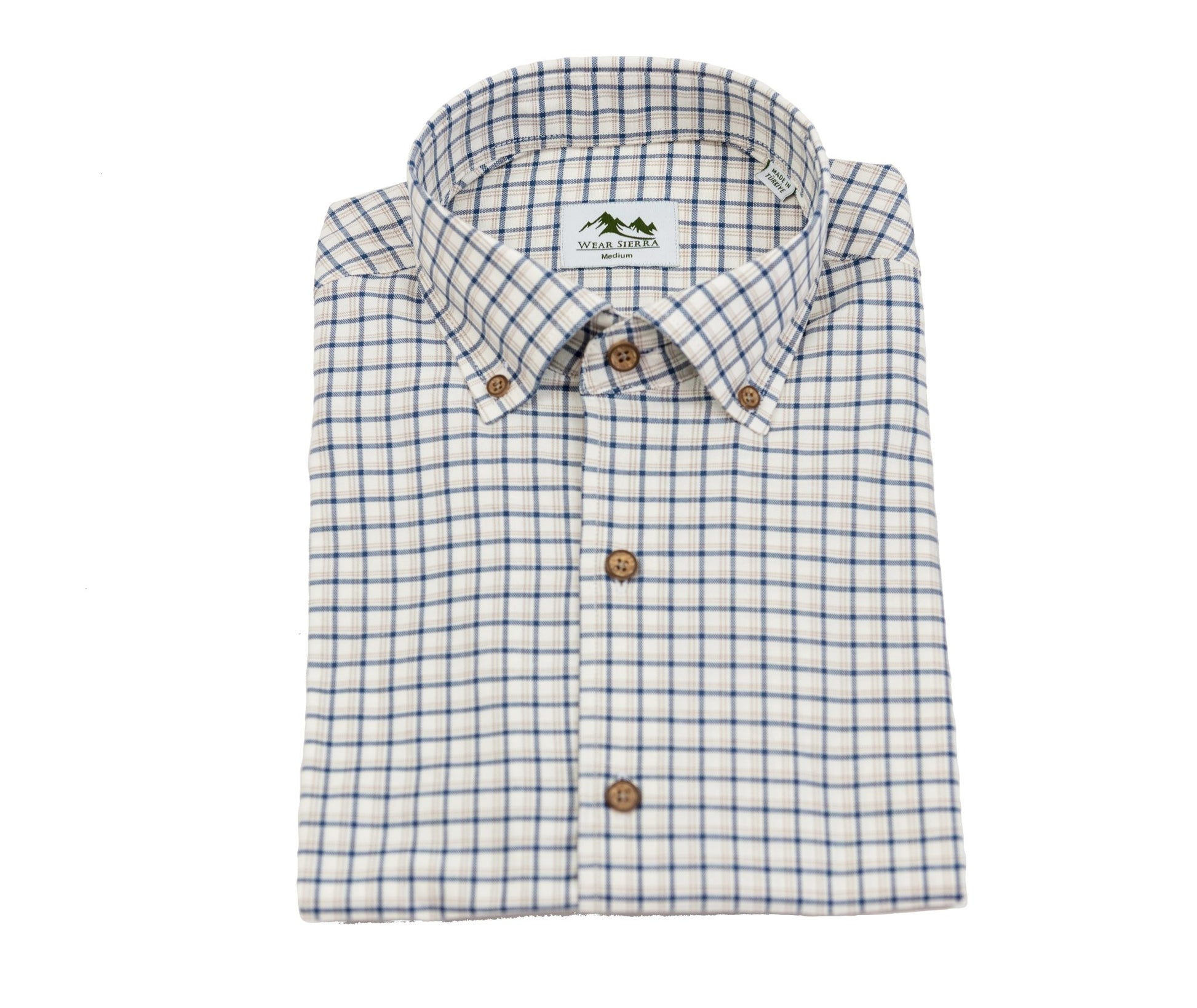 Wear Sierra Top Shelf Men's Cotton Short Sleeve Button Down Shirts in Brown Plaid - Wear Sierra