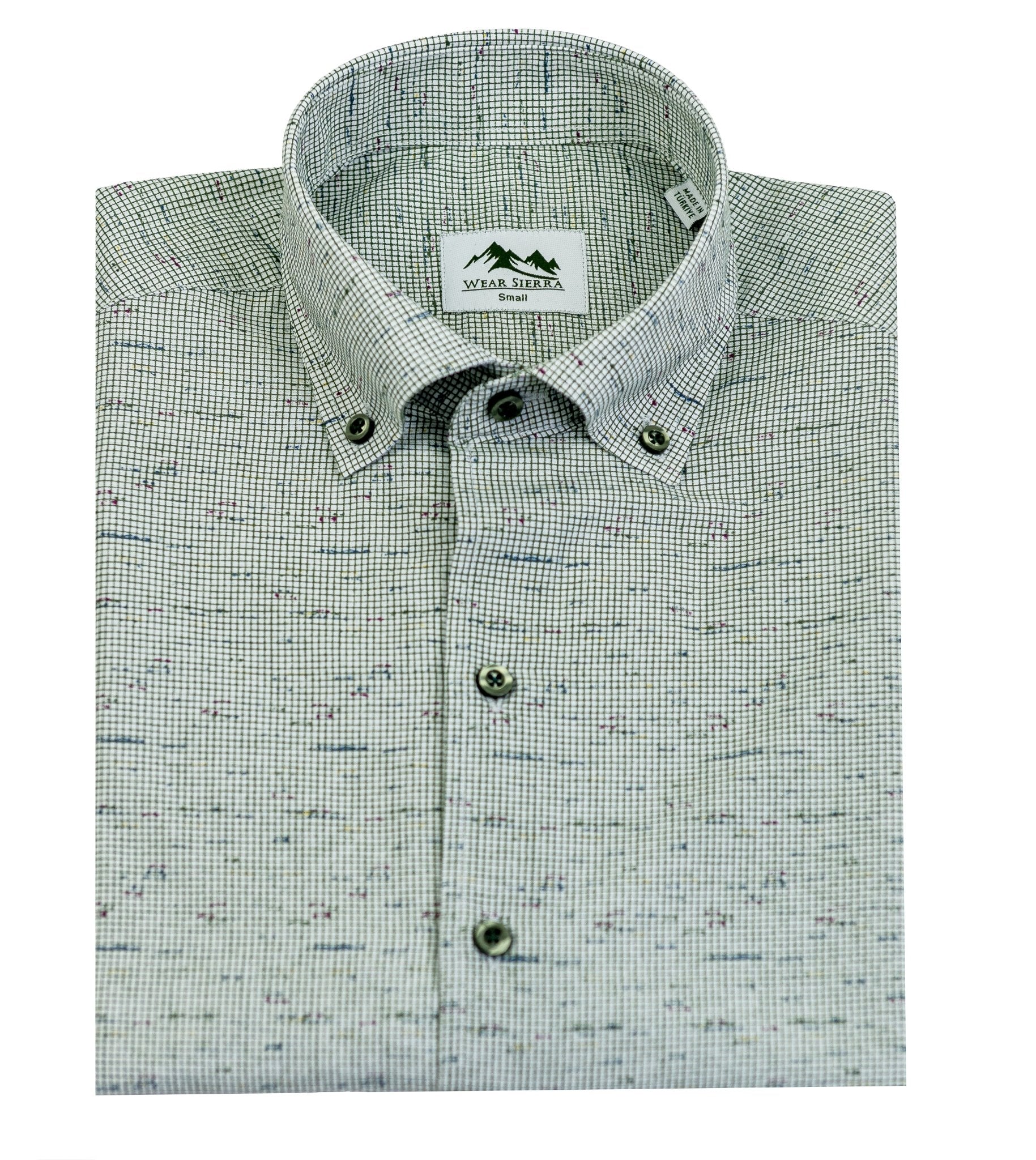 Wear Sierra Top Shelf Men's Linen Short Sleeve Button Down Shirt in Green - Great for Date Nights - Wear Sierra