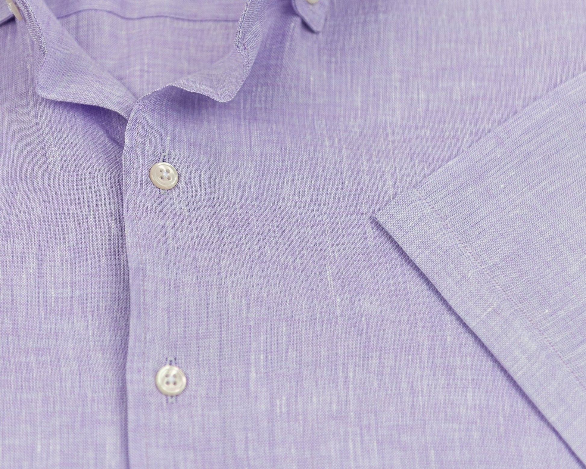 Wear Sierra Top Shelf Men's Linen Short Sleeve Button Down Shirt in Lilac - Wear Sierra