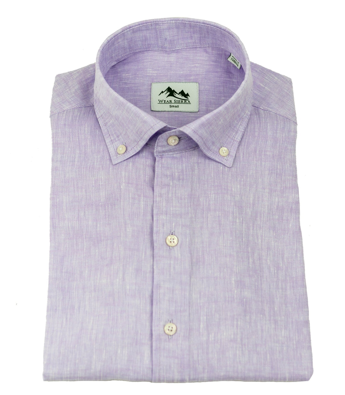 Wear Sierra Top Shelf Men's Linen Short Sleeve Button Down Shirt in Lilac - Wear Sierra